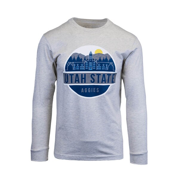 Oatmeal, Old Main, Canyon, Utah State, Aggies, Long-Sleeve, T-Shirt